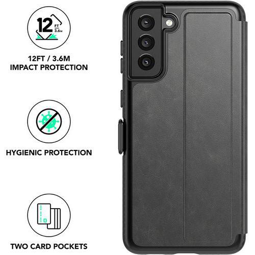حافظة Tech 21 Evo Wallet باللون الأسود لهاتف Samsung Galaxy S21 Plus 5G 8T218743