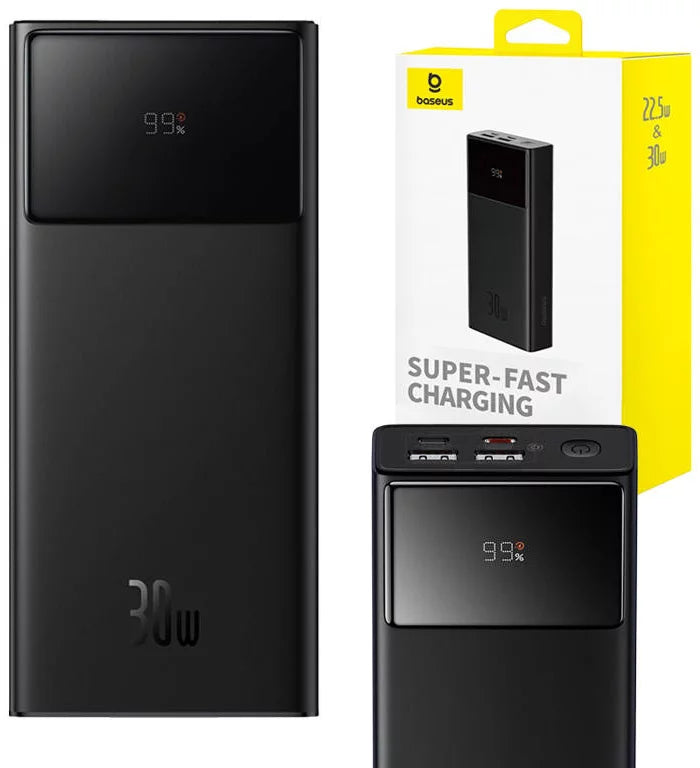 شاحن Baseus Powerbank Star-Lord 20000mAh، 30W (أسود)