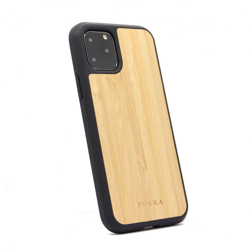 Kafr Boka Bamboo Wood Case with Silicone Edges for iPhone 11 Pro