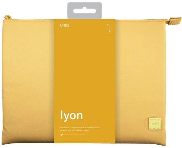 UNIQ Lyon laptop Sleeve 14" canary yellow Waterproof RPET (UNIQ-LYON(14)-CYELLOW)