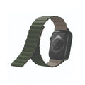 حزام سيليكون مغناطيسي من UNIQ Revix لساعة Apple Watch Series 45/44/42 مم، لون أخضر صنوبري