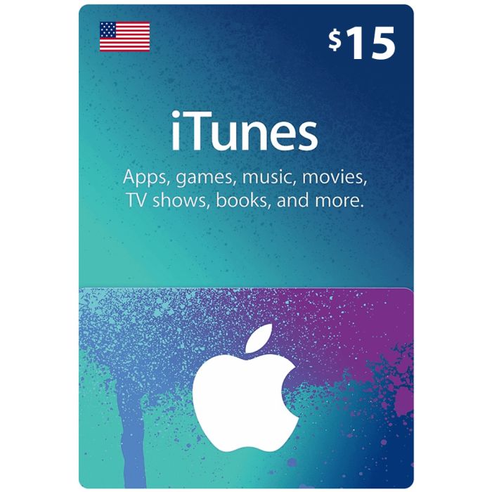 بطاقة هدايا Apple بقيمة 15 دولارًا أمريكيًا، رصيد متجر تطبيقات iTunes في الولايات المتحدة فقط 