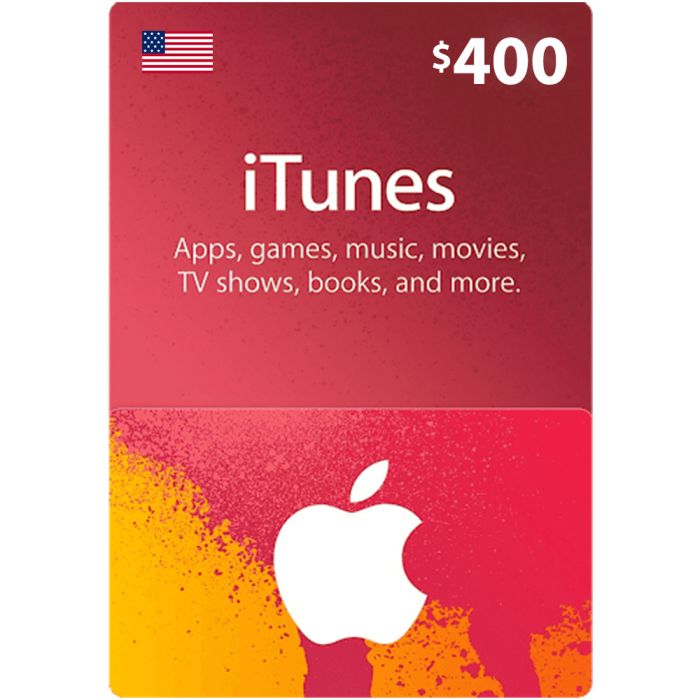 بطاقة هدايا Apple بقيمة 400 دولار أمريكي - رصيد متجر تطبيقات iTunes في الولايات المتحدة فقط 