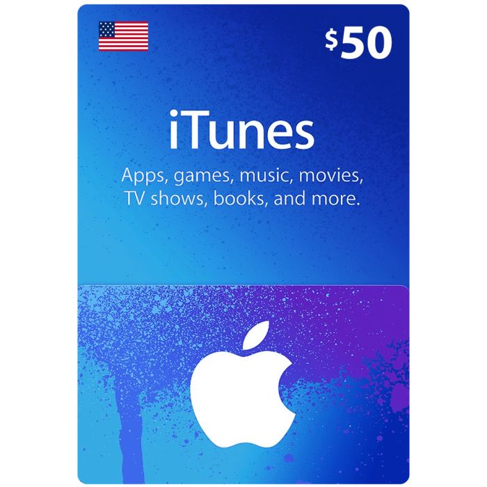 بطاقة هدايا Apple بقيمة 50 دولارًا أمريكيًا - رصيد متجر تطبيقات iTunes في الولايات المتحدة فقط 