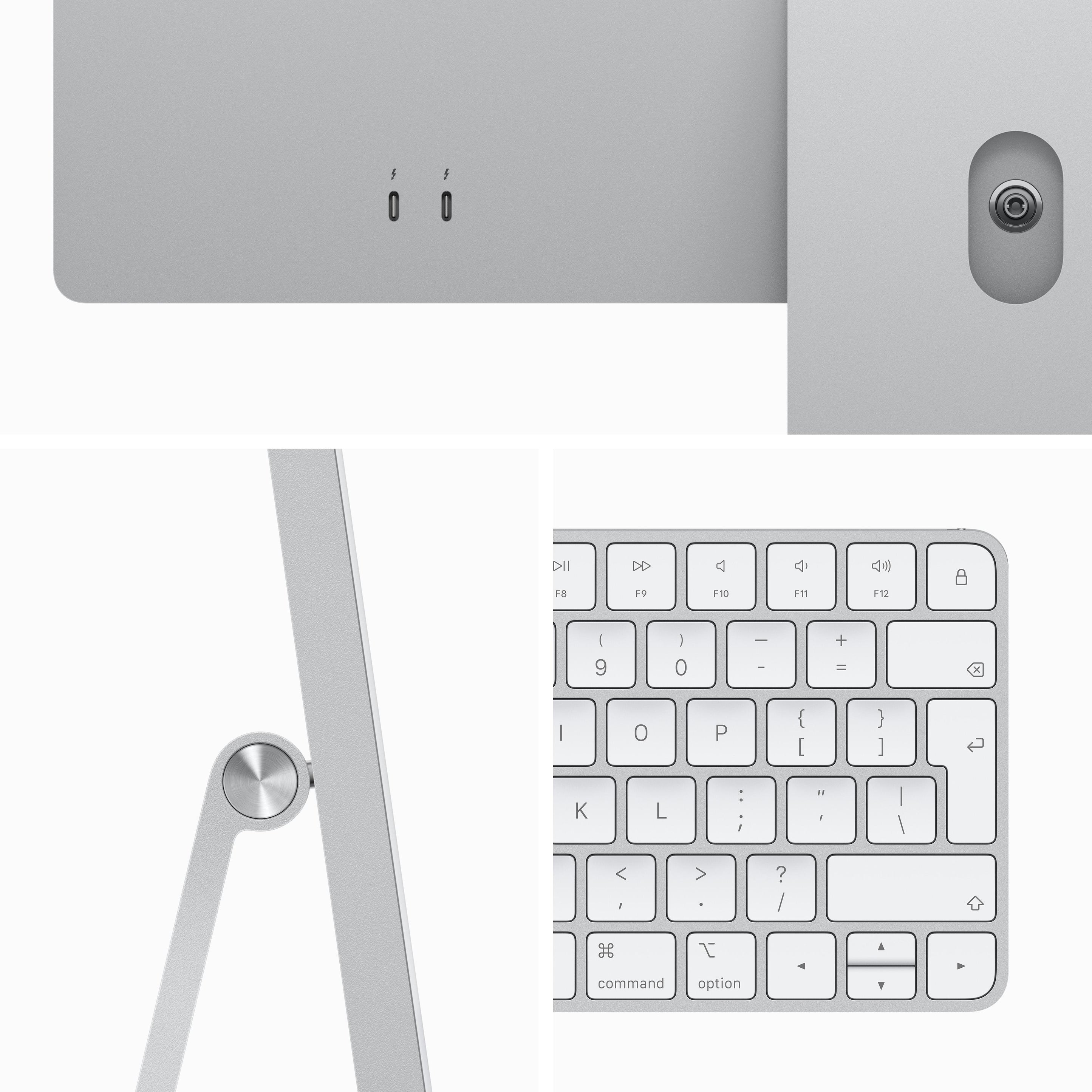 جهاز iMac مقاس 24 بوصة مزود بشريحة Apple M3 مع وحدة معالجة مركزية ثمانية النواة ووحدة معالجة رسومية عشرة النواة 