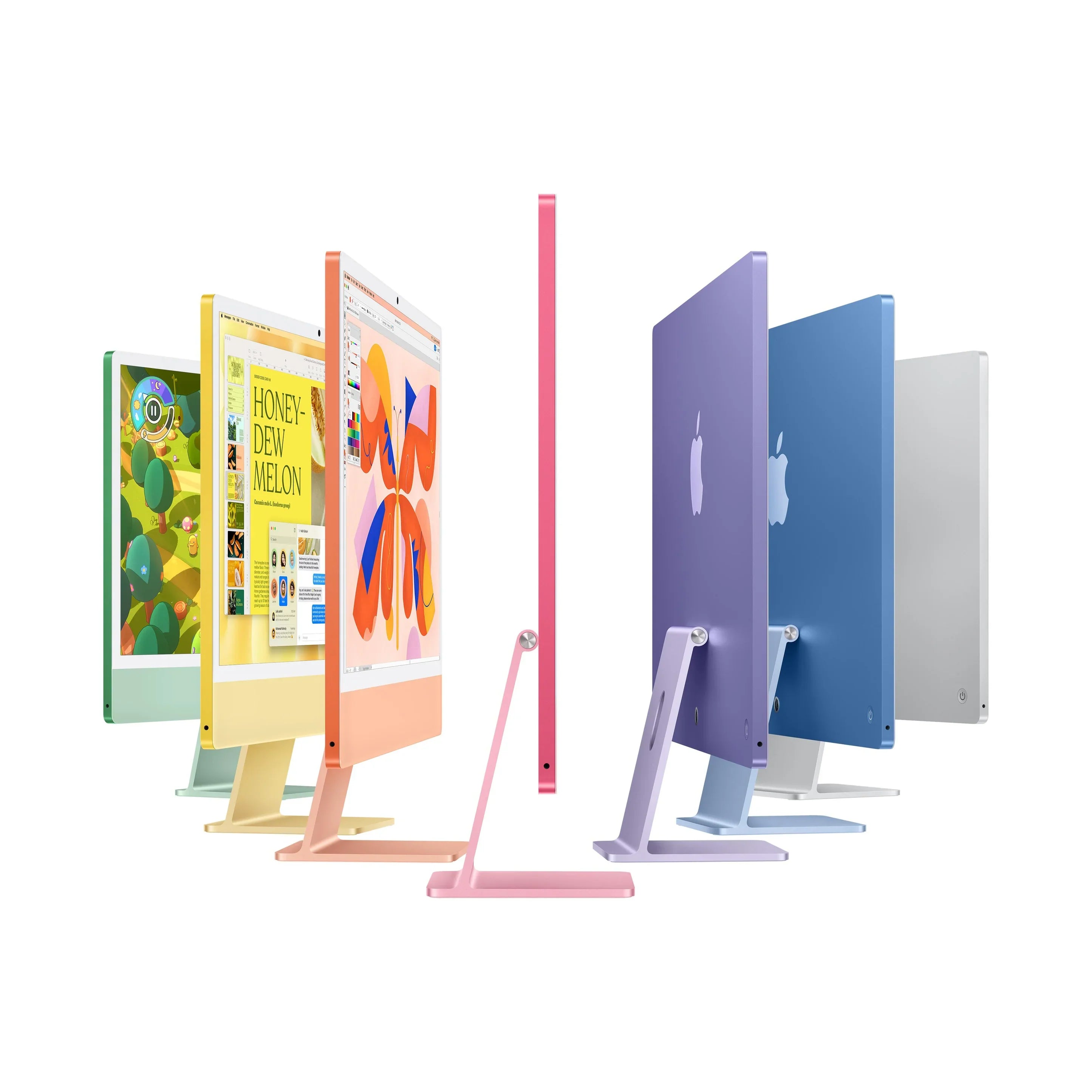 جهاز iMac مقاس 24 بوصة مزود بشاشة Retina 4.5K ومعالج M4 ثماني النواة ووحدة معالجة رسومات ثماني النواة وزجاج قياسي 