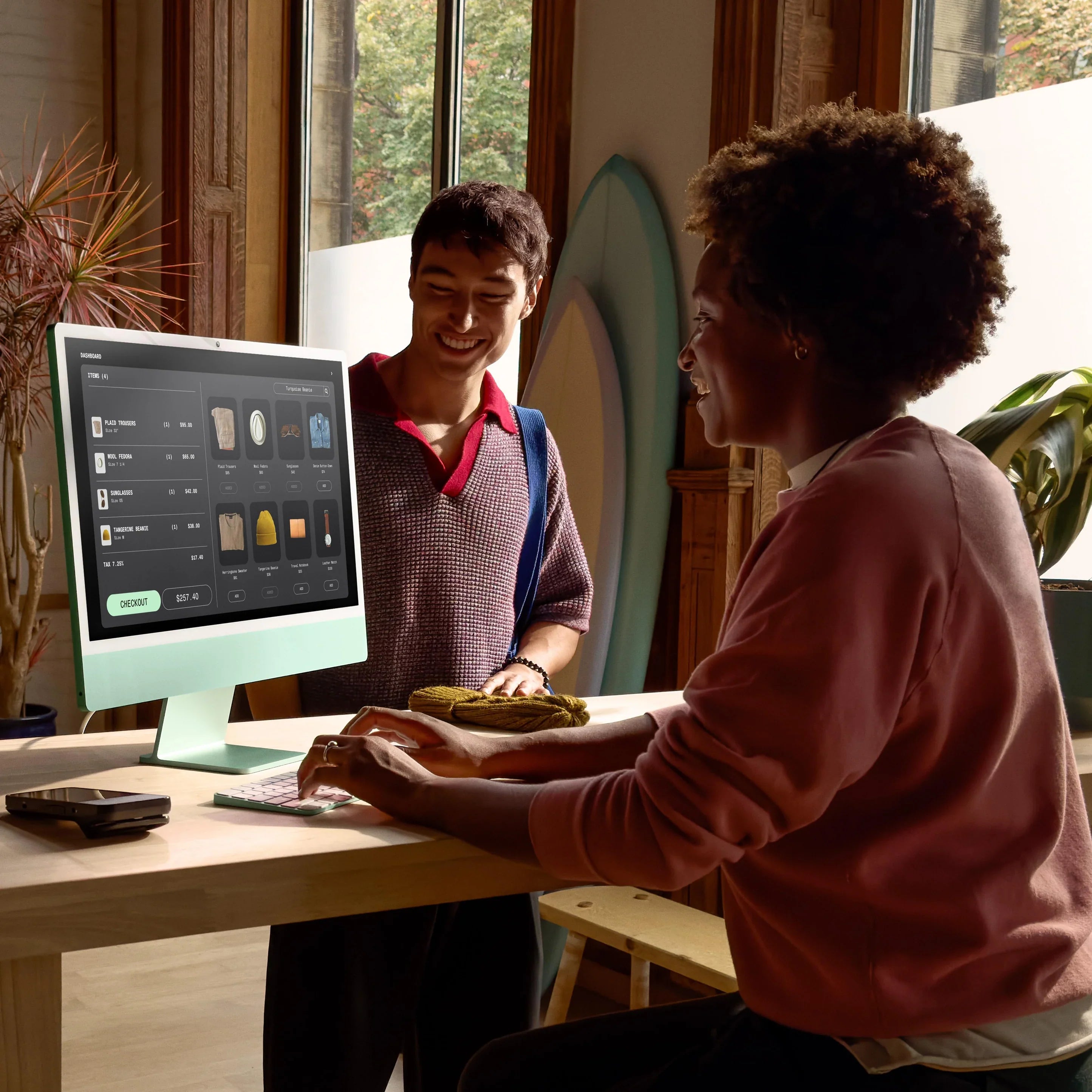 جهاز iMac مقاس 24 بوصة مزود بشاشة Retina 4.5K ومعالج M4 ثماني النواة ووحدة معالجة رسومات ثماني النواة وزجاج قياسي 