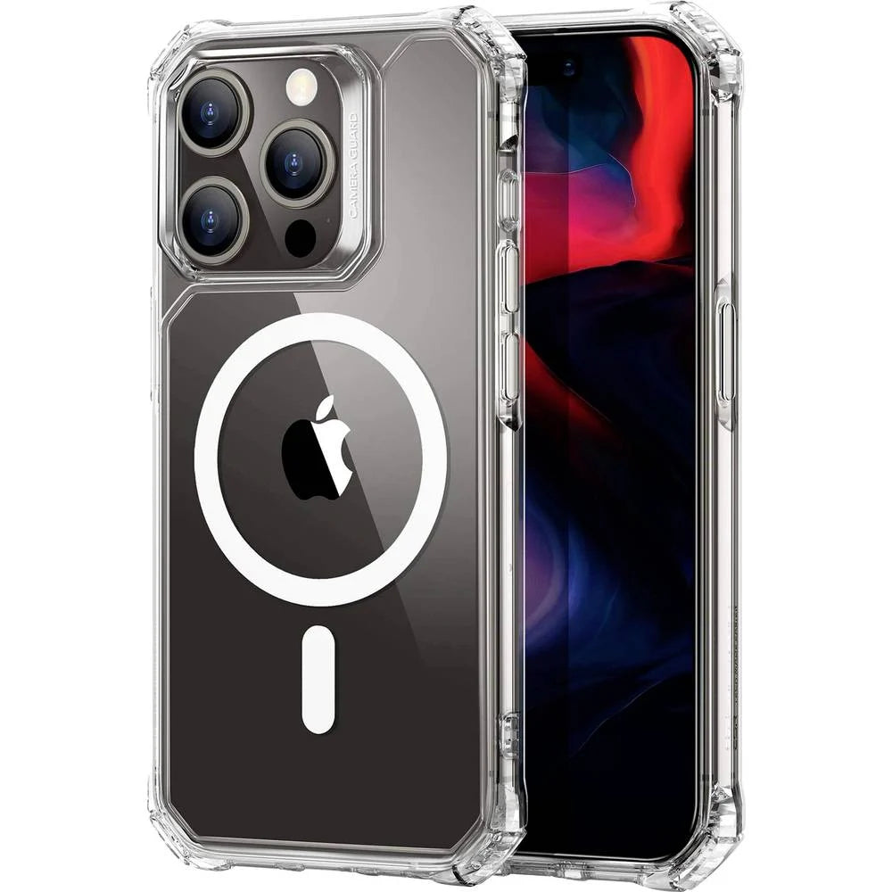 غطاء خلفي من ESR Air Armor Halo Lock لهاتف Apple iPhone 15 Pro Max شفاف MagSafe