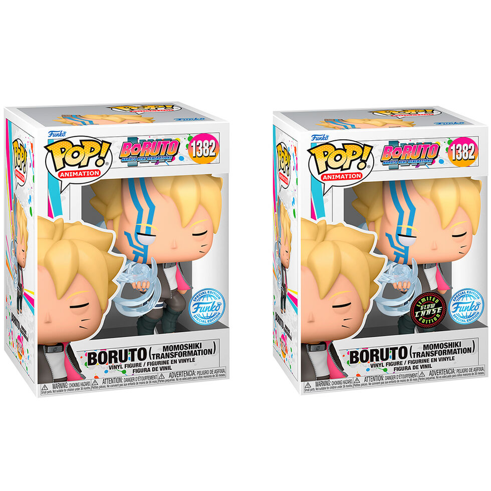 Pop! Animation: Boruto – Boruto (Momoshiki Transformation) with Chase (Glow‑in‑the‑Dark, Exclusive)