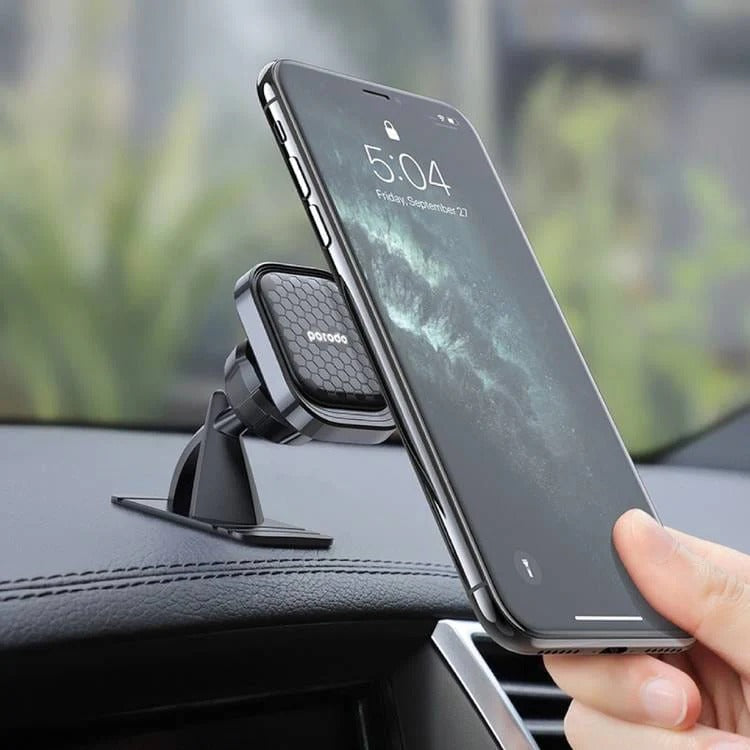 Porodo PD-MAVDCM-BK Magnetic Dash Mount Cell Phone Holder 360 Degree Rotation - Black