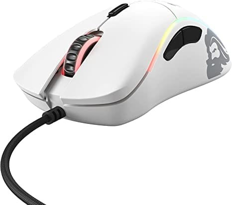 Glorious Gaming Mouse - Glorious Model D Honeycomb Mouse - Superlight RGB PC Mouse - 68 g - Matte White Wired Mouse