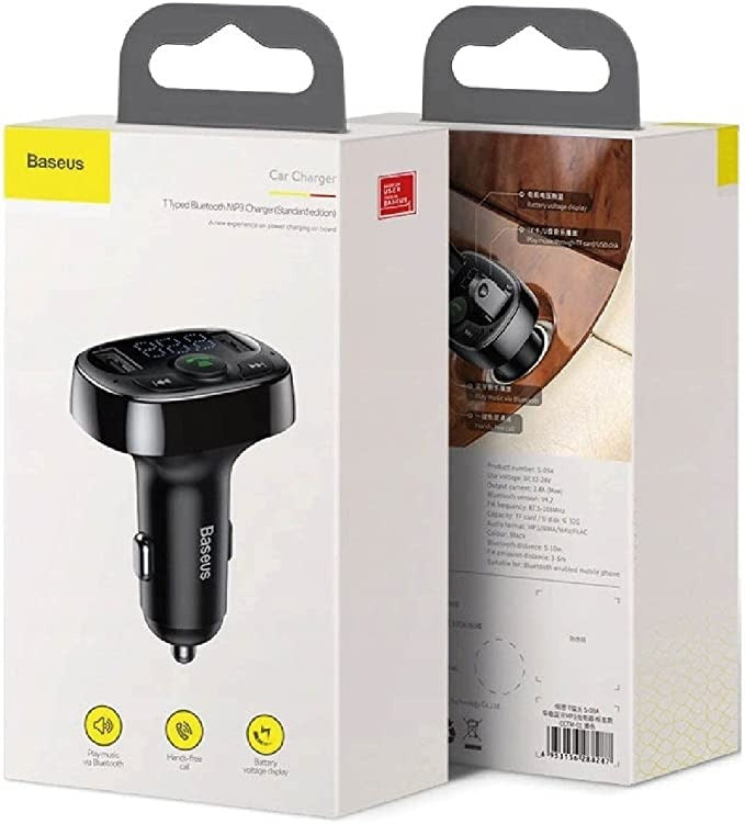 Baseus T typed S-09A Bluetooth MP3 car charger（Standard edition）Black