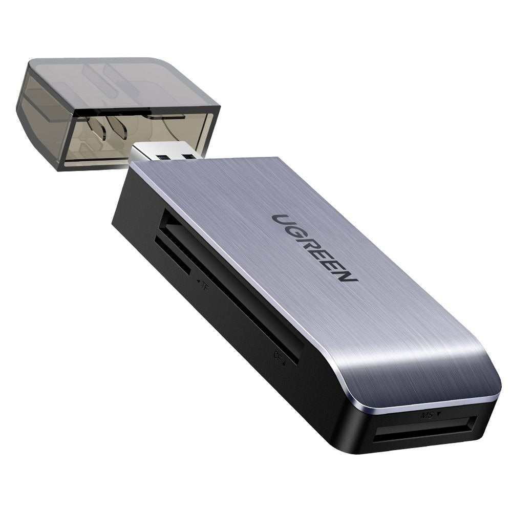 قارئ بطاقات الذاكرة UGREEN USB C SD 4 في 1 محول بطاقة الذاكرة باللون الرمادي