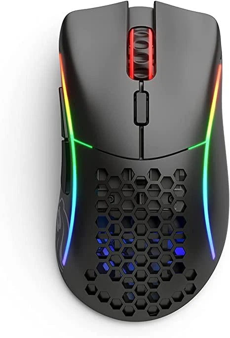 Glorious Model D Wireless Gaming Mouse - RGB Mouse Wireless - 69 g Superlight Mouse - Ergonomic Computer Mouse - Honeycomb Mouse (Matte Black)