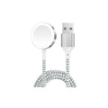 Green Lion Magnetic Braided Charging Cable 1.2M (USB-A Interface) For IWatch - Silver