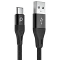 Porodo PD-ACBR12-BK Braided USB A to Type C Black