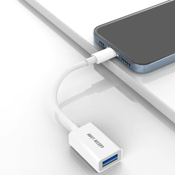 Green Lion Multi-function Otg ( Lightning To Usb Camera Adapter ) – White
