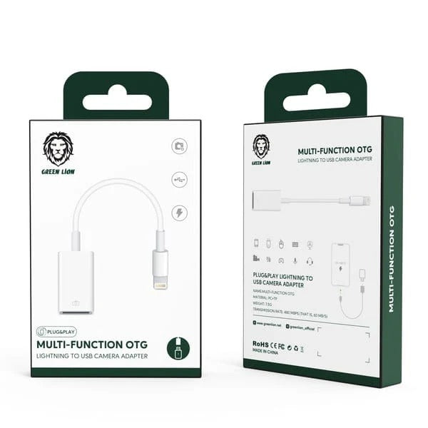 Green Lion Multi-function Otg ( Lightning To Usb Camera Adapter ) – White