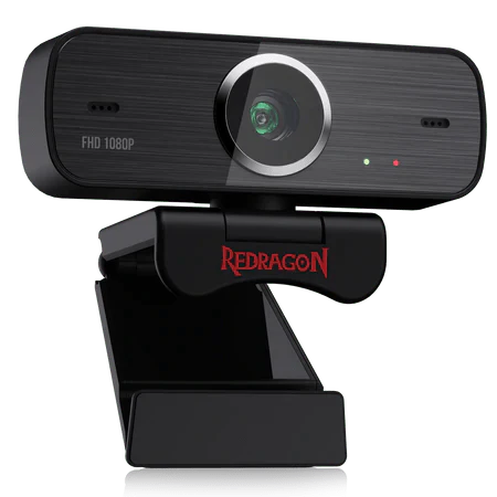 Redragon GW800 1080P Webcam with Built-in Dual Microphone 360-Degree Rotation - 2.0 USB Skype Computer Web Camera