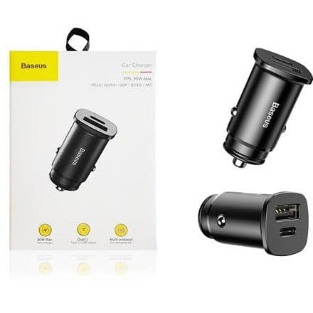 Baseus pps 30w car charger - usb-c pd, qc4.0/3.0, scp, afc - black