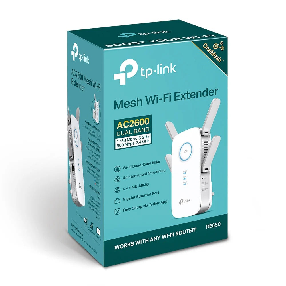 TP-Link AC2600 WiFi Extender RE650, Up to 2600Mbps, Dual Band WiFi Range Extender
