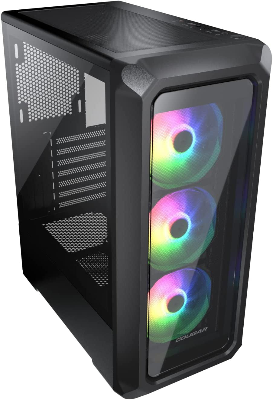 Cougar Archon 2 RGB, Archon 2 RGB Brilliant ARGB Mid Tower Case with Crystalline Tempered Glass, Black