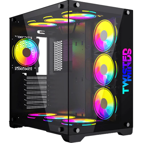 Twisted Minds Bullet-07 Mid Tempered Glass Mid Tower Gaming Case Black