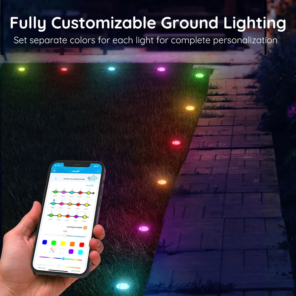 GOVEE ALLURE outdoee ground lights, RGBIC 50FT pathway lights, -H7051