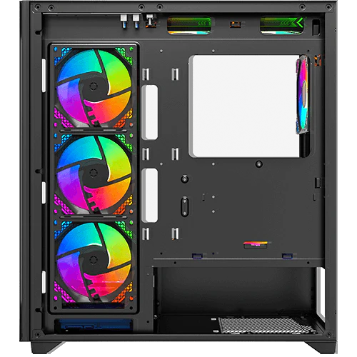 علبة ألعاب Twisted Minds Quantum 07 Fans Mid Tempered Glass باللون الأسود