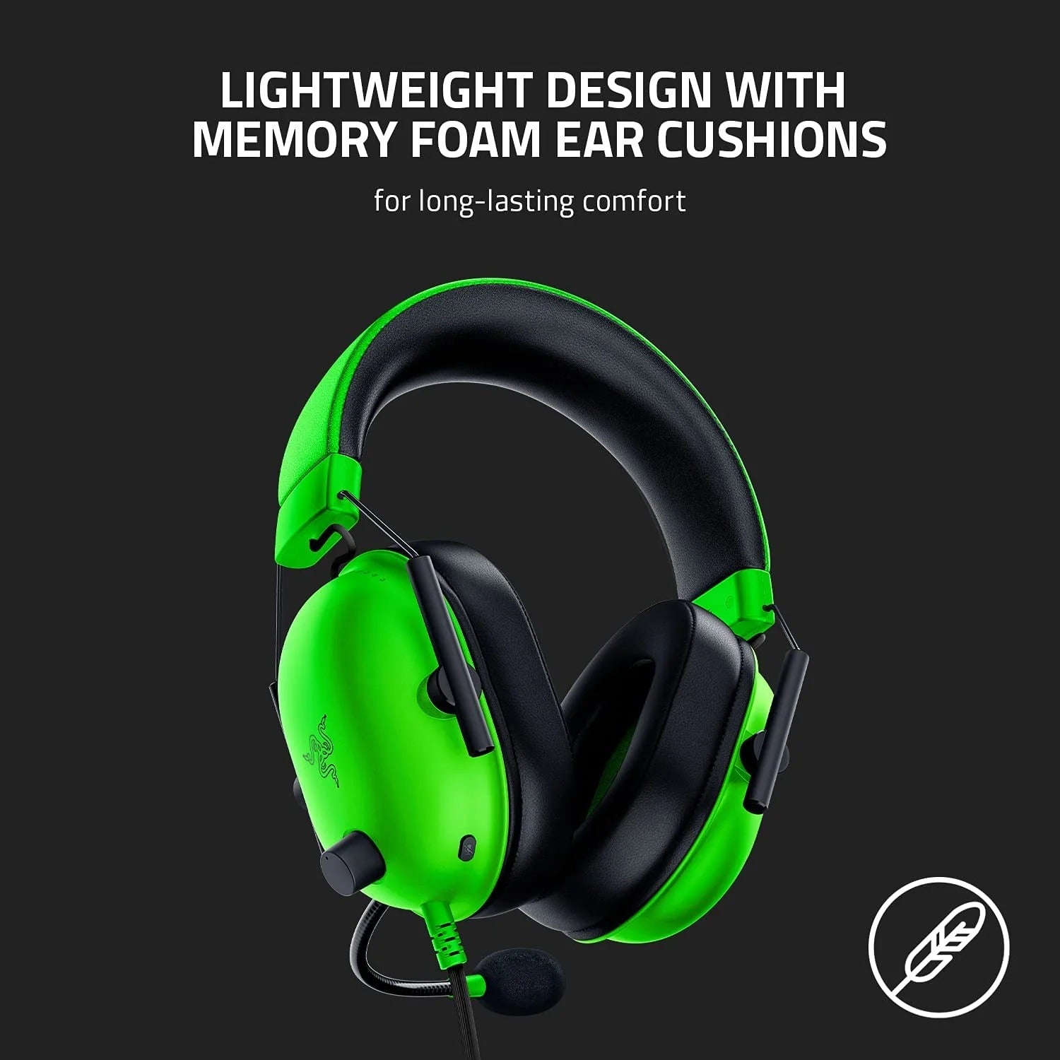 Razer BlackShark V2 X Gaming Headset 7.1 Surround Sound - 50mm Drivers - Memory Foam