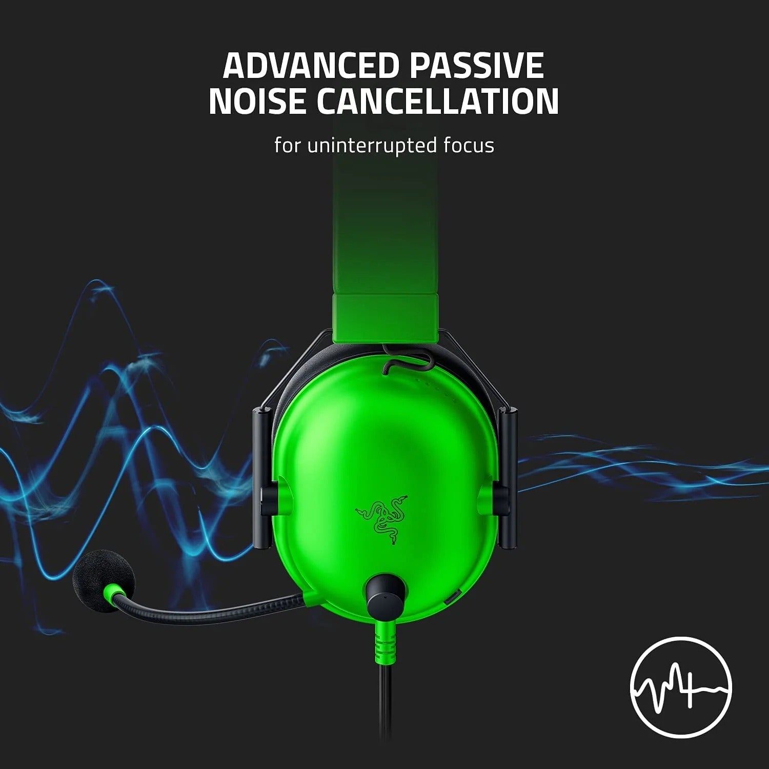 Razer BlackShark V2 X Gaming Headset 7.1 Surround Sound - 50mm Drivers - Memory Foam