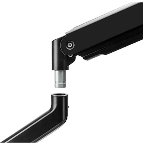 ذراع شاشة Twisted Minds المتينة ذات الشاشة الفردية مع USB باللون الأسود