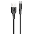 Green Charging Cable, PVC USB-A to Micro USB Cable 2A