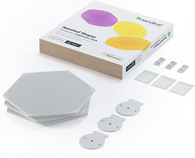 Nanoleaf Shapes - Hexagon Expansion Pack (3 Panels), Assorted, 3 Pack Expansion Kit (NL42-0001HX-3PK)
