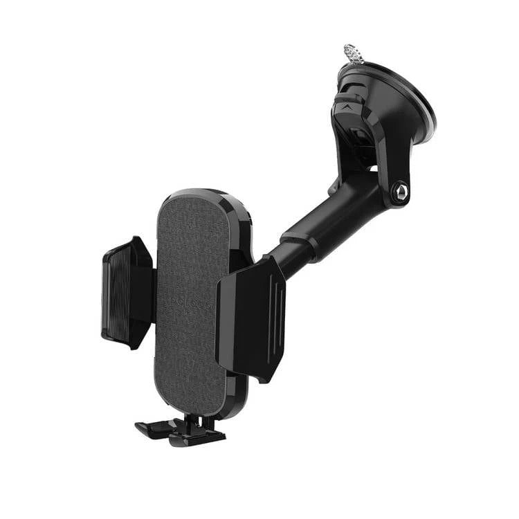 Porodo PD-RVCMDS-BK 360 Rotatable Car Mount With Double Lock System, Extended Neck, Easy Release - Black