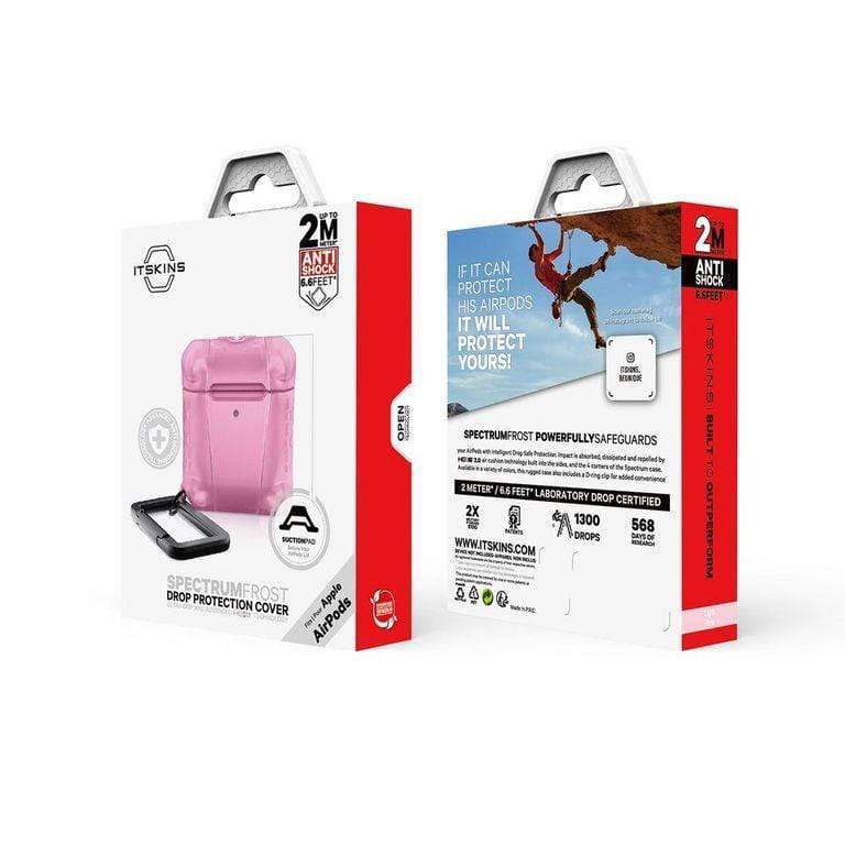 غطاء حماية Itskins Spectrum Frost لسماعات AirPods باللون الوردي