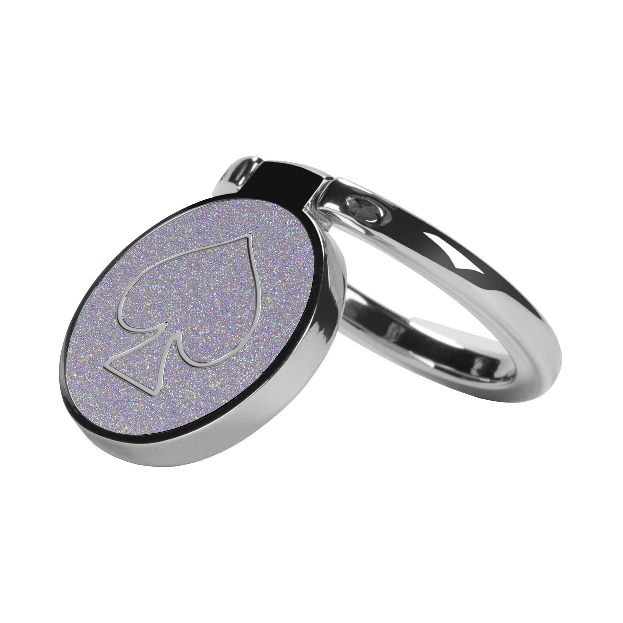 kate spade new york gift set ring stand protective hardshell case for iphone xr scallop mermaid glitter clear