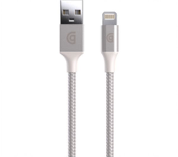 Lighting to USB Data Sync and Charging Cable 1m Silver