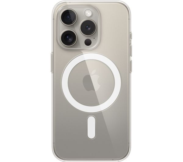 جراب شفاف لهاتف iPhone 15 Pro مزود بخاصية MagSafe