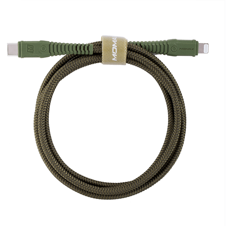 MOMAX Tough Link Lightning To Type - C Cable 1.2M DL33G - Green