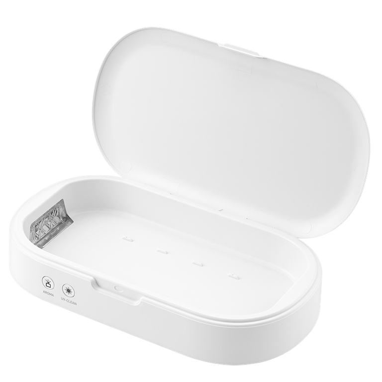 صندوق موماكس لتعقيم الهواتف وسماعات الرأس البلوتوث والمجوهرات بالأشعة فوق البنفسجية