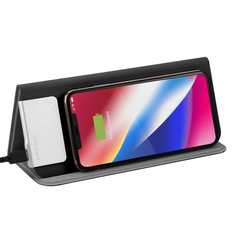 Momax q mouse pad with built in fast wireless charger black