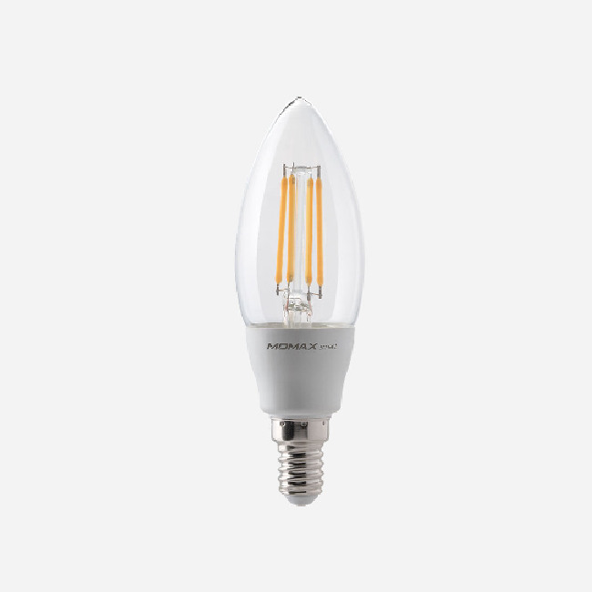 MOMAX Smart Classic IoT LED Bulb (Candle E14 LED Filament), 230V – Candle Style