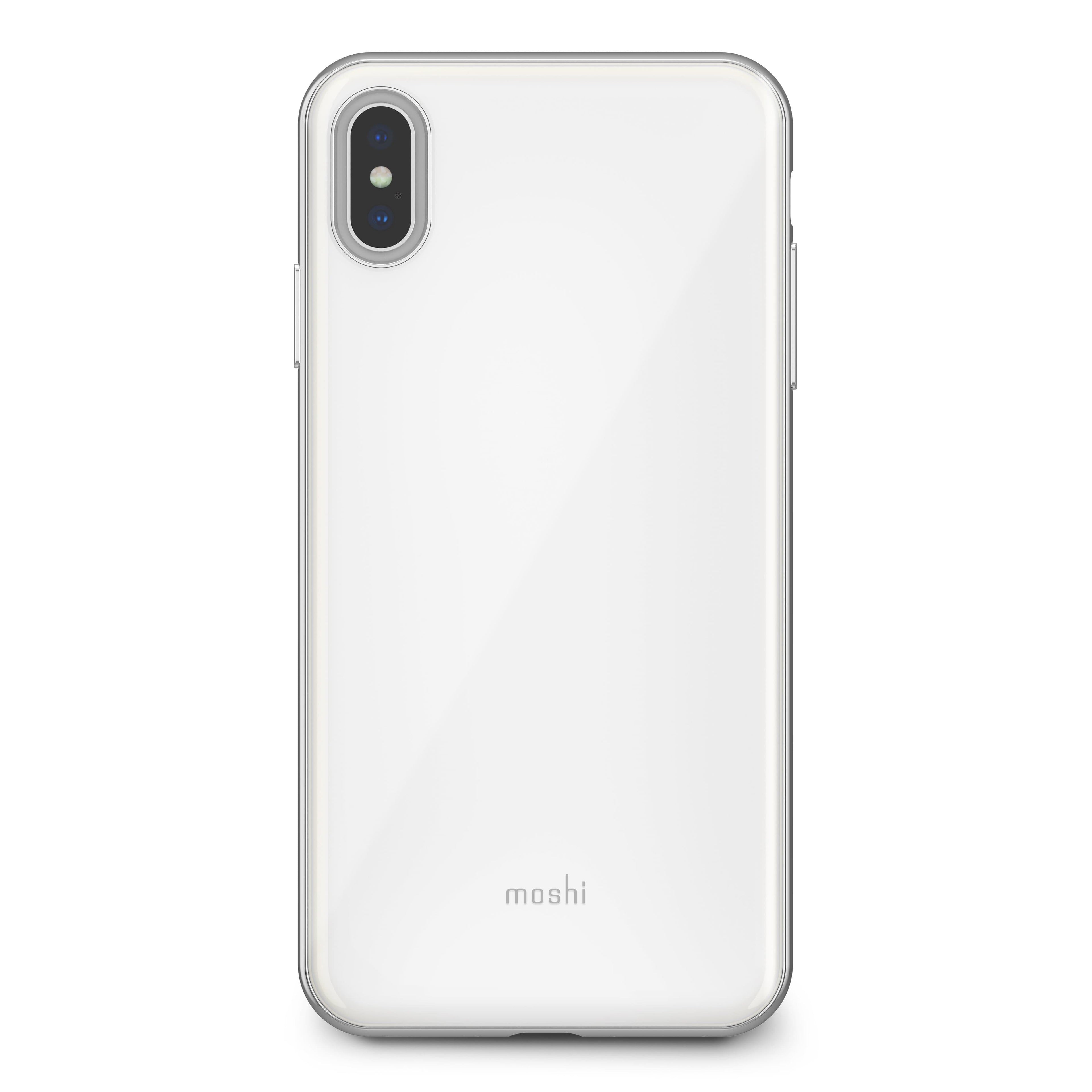 moshi iglaze iglaze pearl white for iphone xs max