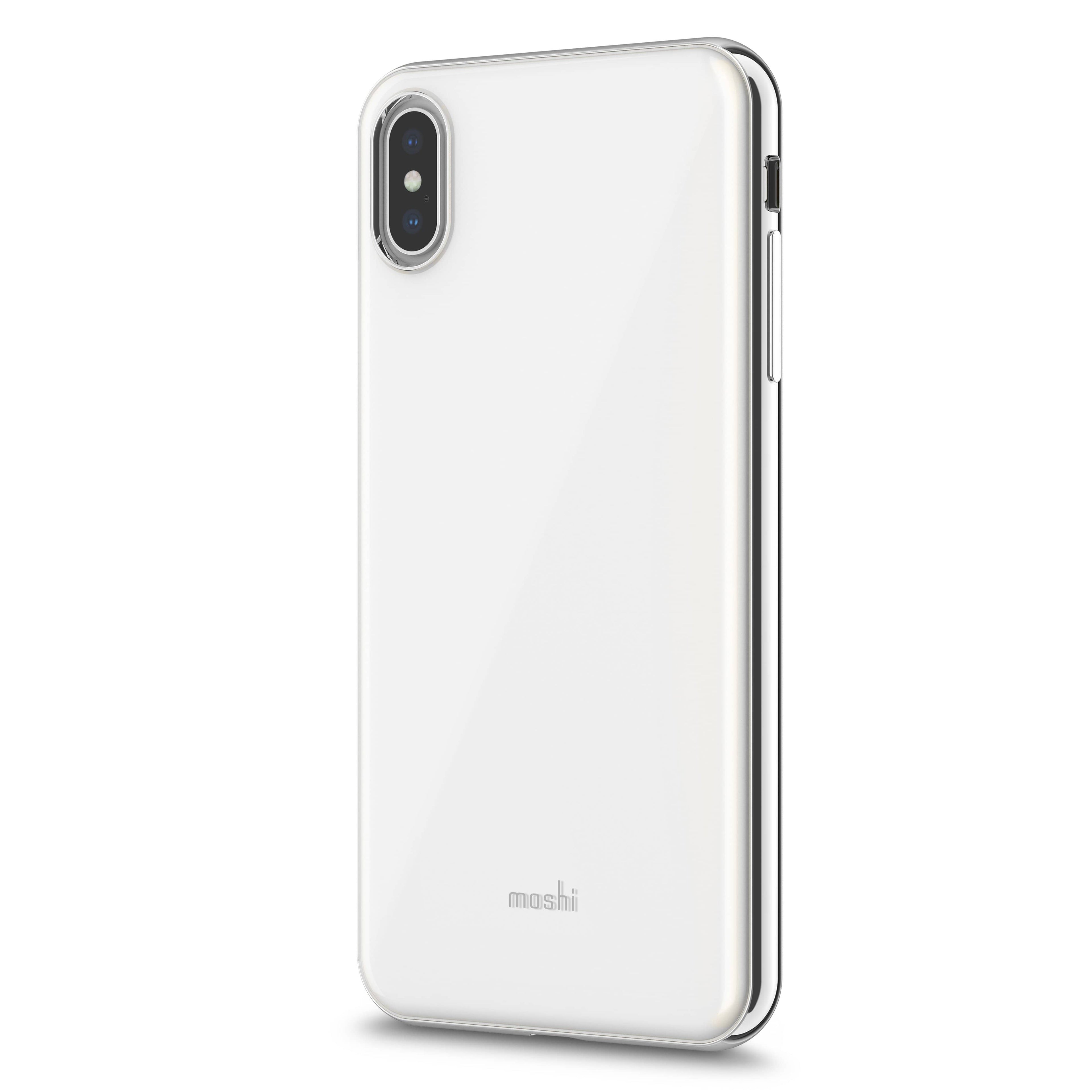 moshi iglaze iglaze pearl white for iphone xs max
