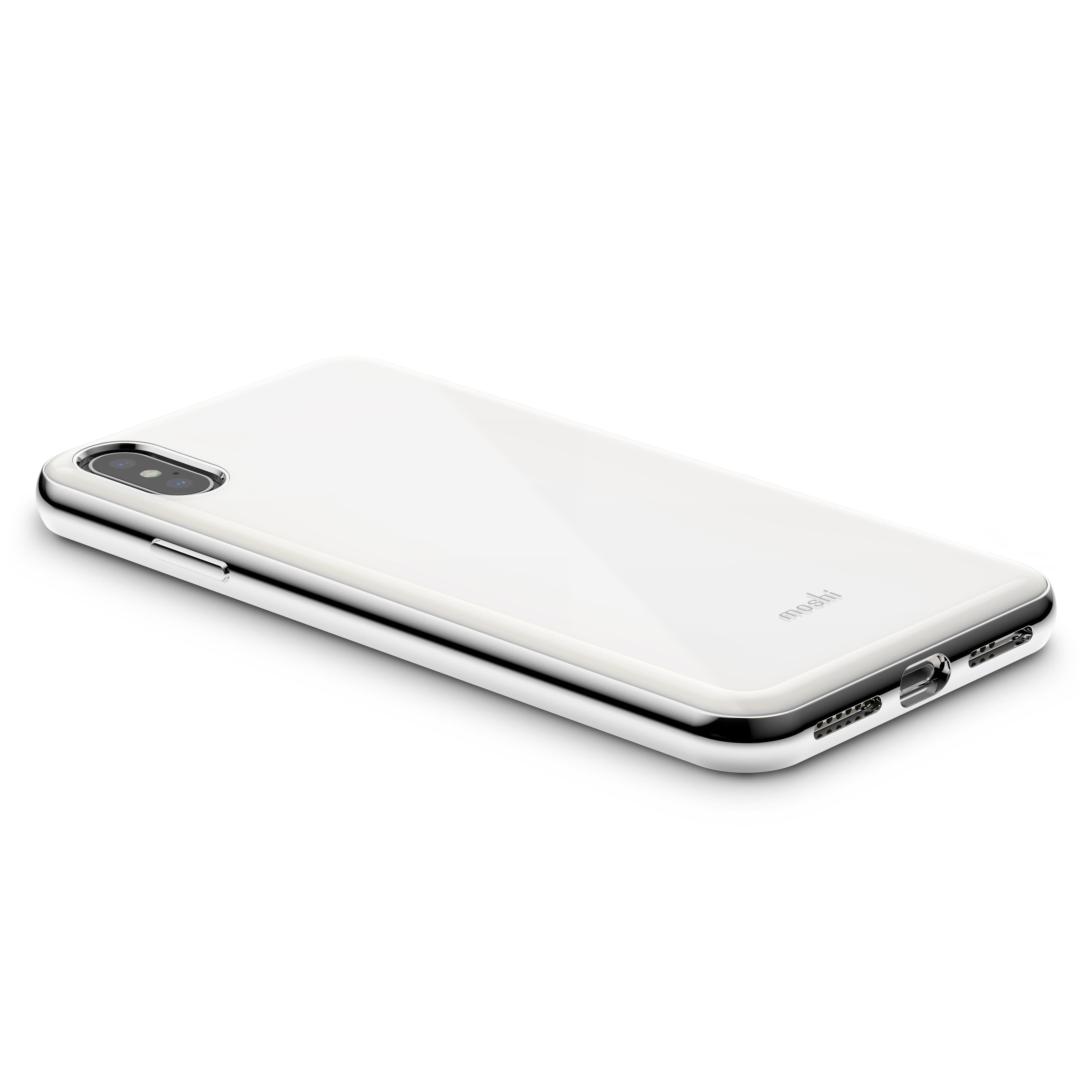 moshi iglaze iglaze pearl white for iphone xs max