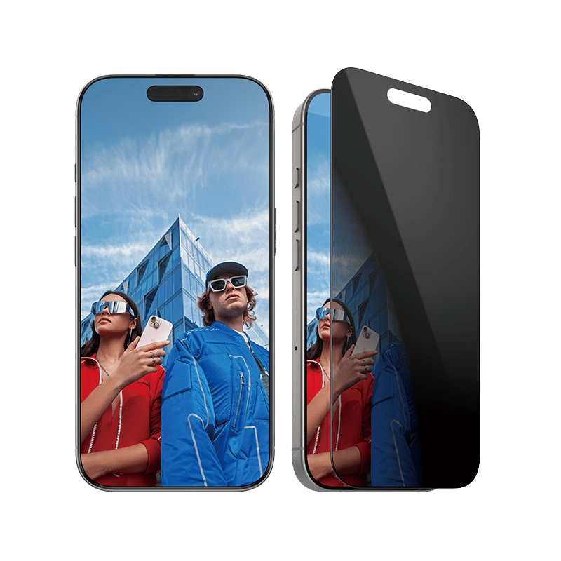 واقي شاشة بانزر جلاس لجهاز iPhone 16 Pro - عريض للغاية وخاصية الخصوصية