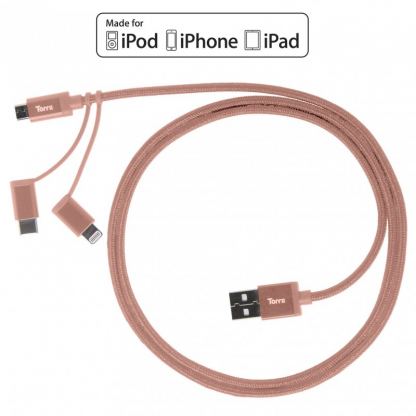 Torrii KeVable Universal USB Cable (1 meter) - rose gold