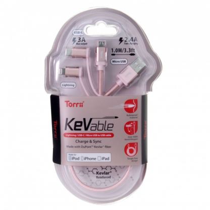 Torrii KeVable Universal USB Cable (1 meter) - rose gold