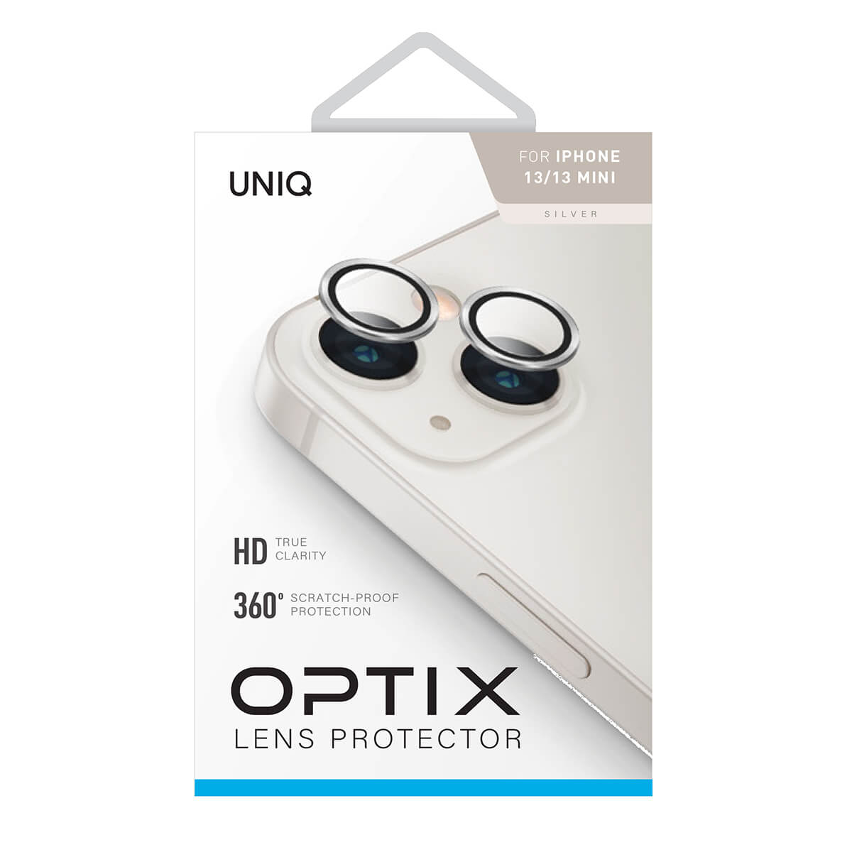 UNIQ OPTIX Camera Lens Protector iPhone 13/13 Mini Sterling (Silver)